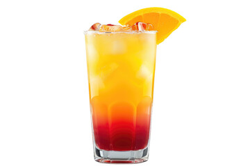 Tequila Sunrise, Cocktail Drink isolated on transparent background