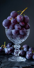 Glistening Grapes Close Up