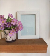 Photo frame with flowers