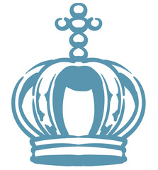 アンティークな王冠のイラスト・セット。ベクター素材