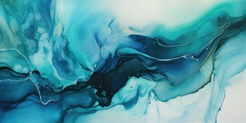 Turquoise white liquid that is flowing
