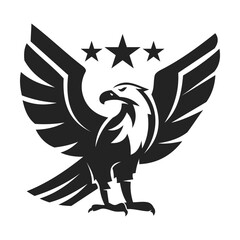 Obraz premium Eagle logo template Isolated. Brand Identity. Icon Abstract Vector graphic