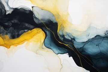 Yellow liquid that is flowing - obrazy, fototapety, plakaty