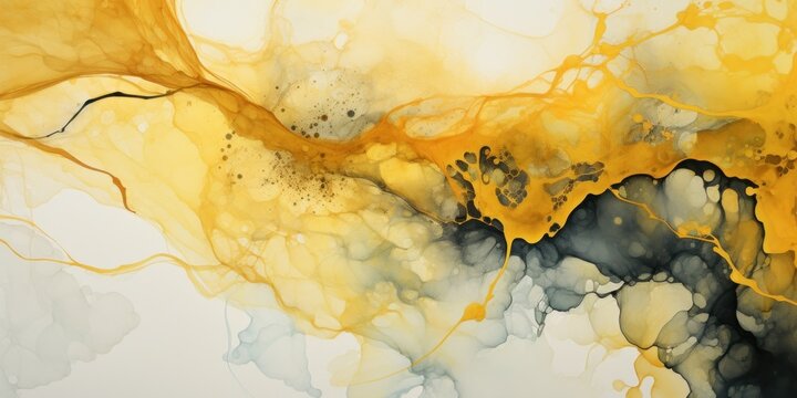 Yellow liquid that is flowing