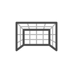 Goal Net Icon Flat Design Simple Sport Vector Perfect Web and Mobile Illustration