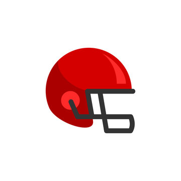 American Football Helmet Icon Flat Design Simple Sport Vector Perfect Web and Mobile Illustration