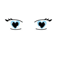 Blue eyes falling in love cartoon