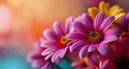 Fototapeta premium Vibrant bouquet of daisies, perfect for a cheerful mood!