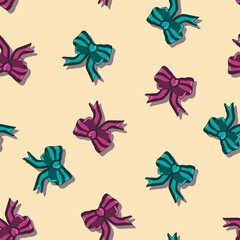 Ribbon seamless pattern