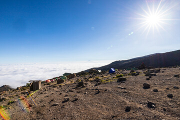 Above the Clouds: Camping at Karanga Camp, Mt. Kilimanjaro