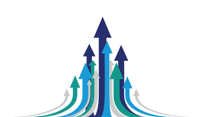 動きのある矢印の表紙や挿絵や背景などにも使えるベクターイラスト