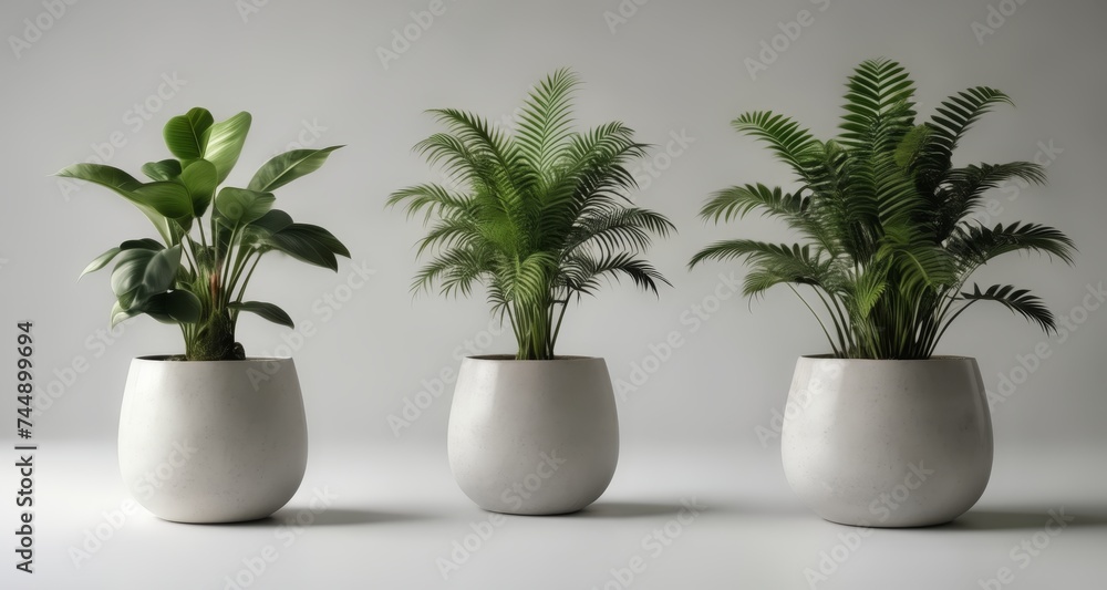 Sticker  Tranquil indoor greenery trio