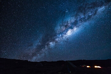 Starry Night: Milky Way Over Karanga Camp, Mt. Kilimanjaro