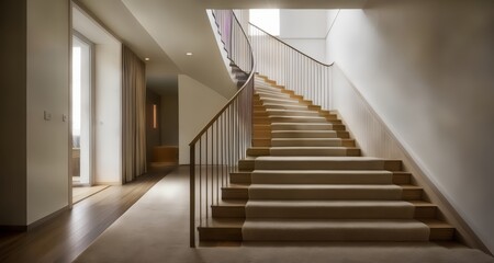  Modern elegance - A minimalist staircase in a contemporary home