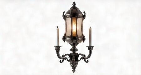 Fototapeta na wymiar Elegant vintage chandelier with candle-like lights