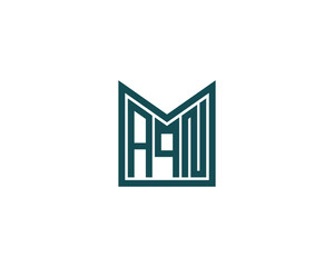 AQN logo design vector template