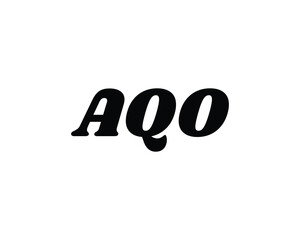 AQO logo design vector template