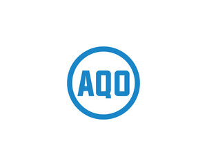 AQO logo design vector template