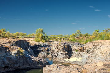 Explore the rugged beauty of Outback scenery near Cobbold Gorge, close to Forsayth in North...