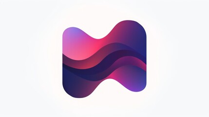 2d vector flat design of the cubism icon with violet gradients, in the style of white, dark indigo and light crimson, hyacinthe rigaud, soft atmospheric light,  network, pure white background