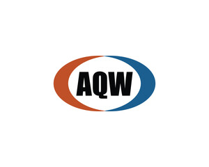 AQW logo design vector template