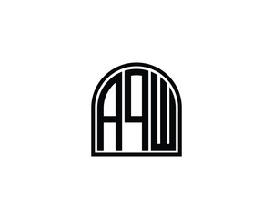 AQW logo design vector template