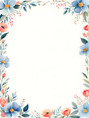 floral-frame-composed-of-delicate-blooms-watercolor-flat-illustration-in-minimalist-style-floating