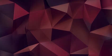 Sharp Geometric Elegance: Abstract Polygons in Shades of Red - obrazy, fototapety, plakaty
