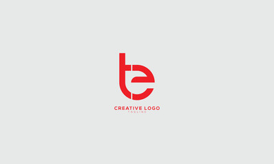 TE ET Abstract initial monogram letter alphabet logo design