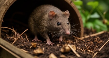  Curious rodent exploring its natural habitat