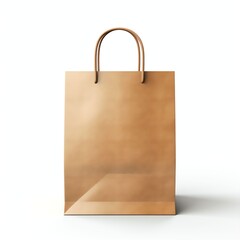 a paper bag, studio light , isolated on white background