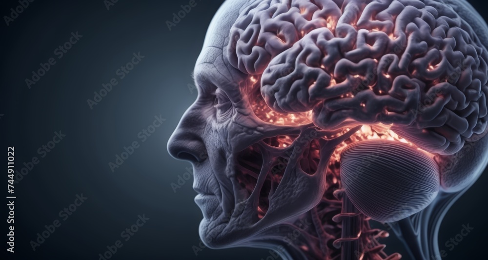 Poster exploring the intricate complexity of the human brain