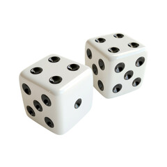 two dice on transparent background