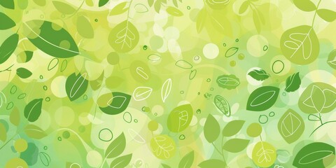 Abstract leafy pattern with shades of green, conveying a vibrant, eco-conscious design.