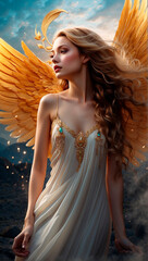 Beleza celestial, mulheres angelicais, pureza e gra&ccedil;a, celestial