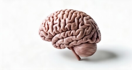  A 3D model of a human brain, a symbol of intelligence and cognition - obrazy, fototapety, plakaty