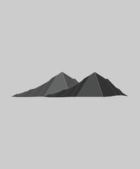Abstract triangular geometric mountains logo