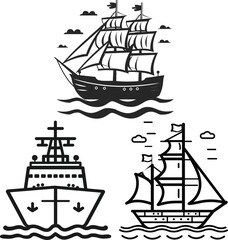 Ship Illustration vector Cruise Ship Illustration on white background
