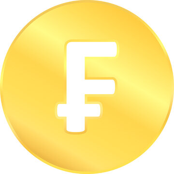 recommend clip art: Shiny gold Franc currency symbol money baking investment sign concept vector clipart