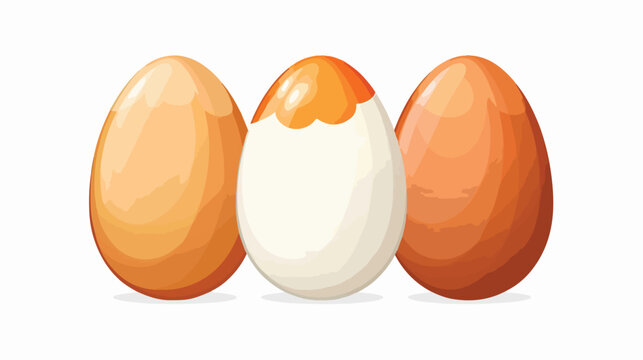 Eggs icon over white background. colorful design. ve