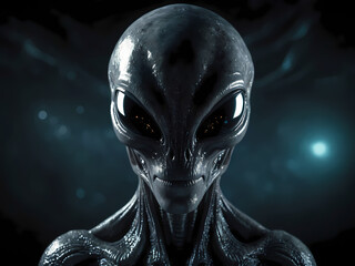 Scary alien creature Created With Generative Ai