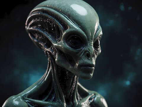 Scary alien creature Created With Generative Ai