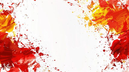 Blank banner design with spain flag splash background. Ai generated Images - obrazy, fototapety, plakaty