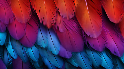 Obraz premium Beautiful colorful feather bird texture background. Abstract background. Beautiful background.