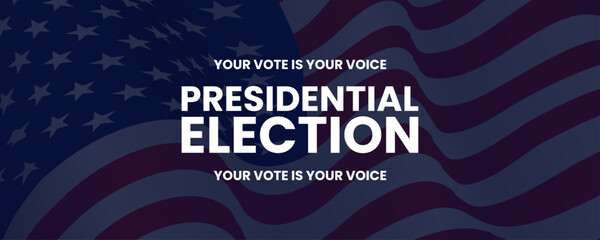 AMERICA 2024 PRESIDENT ELECTION EVENT BANNER - obrazy, fototapety, plakaty