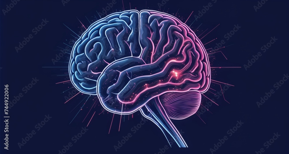 Poster exploring the neural network - a visual representation of the human brain