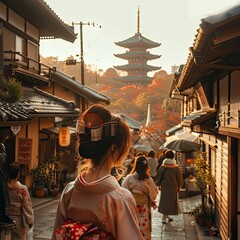 Discovering Japan's Rich Culture Through Travel and Cultural Exchange with Hagok - obrazy, fototapety, plakaty