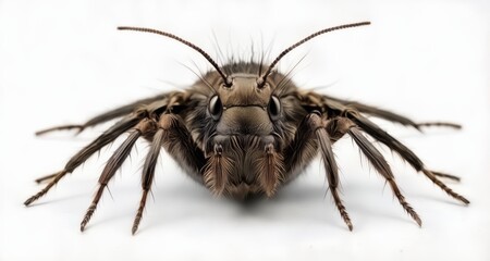 Fototapeta premium Close-up of a bee with striking eyes and antennae