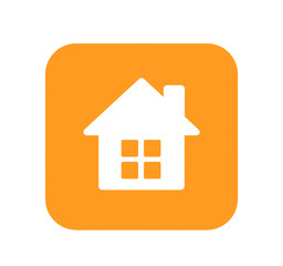 シンプルなオレンジ色の家マーク