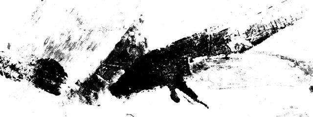 Vector black ink textures japan, paint stroke texture on white paper.